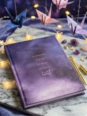 Indigo Purple Hardcover Journal with Gold Foil Accent
